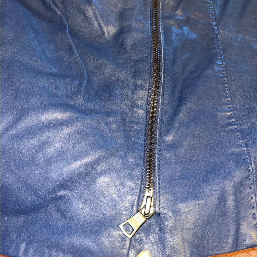 Vince Lambskin Leather Scuba Draped Moto Jacket - Picture 8 of 16